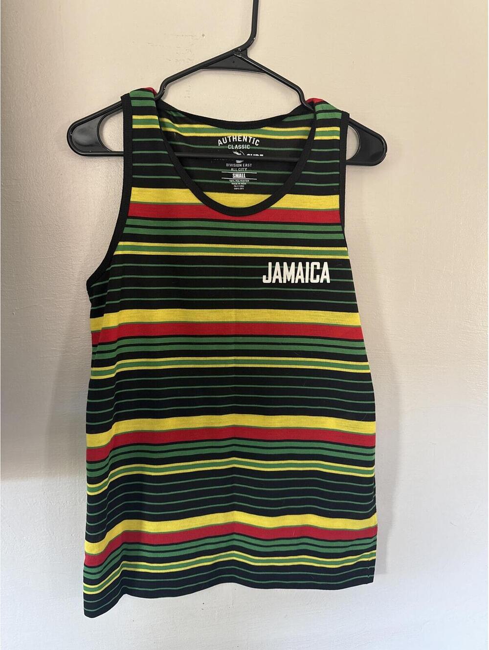 Jamaica Rasta Stripe Sleeveless Tank Top | Size Small